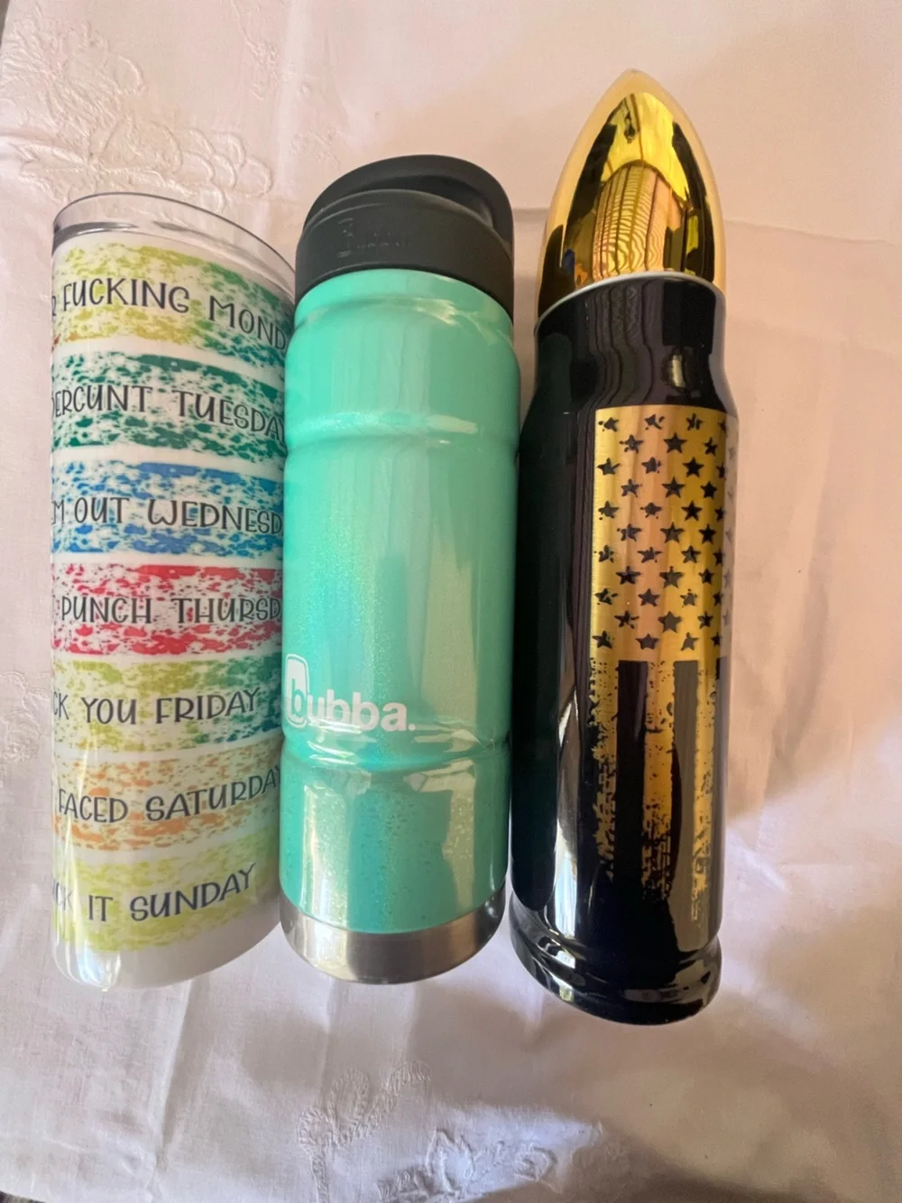 Set of 3 metal thermoses  New